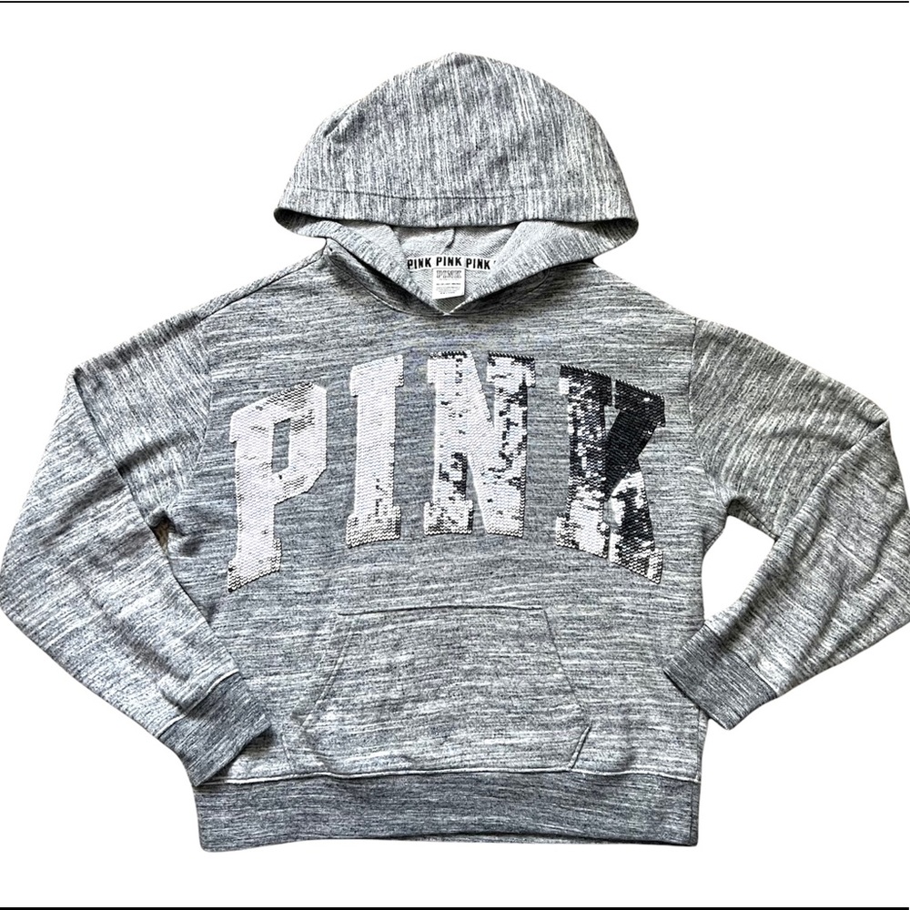 Pink Victoria Secret sequin hoodie